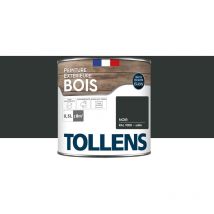 Tollens - Peinture extérieure bois 2 en 1 - Ultra Résistante Satin - Noir - 0,5L=8m2