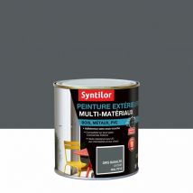 Peinture multimatériau extérieur gris basalte satiné 0.5 l - Syntilor