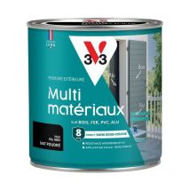 Peinture extérieure Multi-matériaux V33 Noir ral 9005 Mat poudré 0,5L
