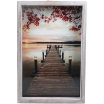 Jardindeco - Peinture extérieure avec led Ponton 40 x 7 x 60 cm