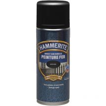 Peinture Fer aérosol Direct sur Rouille - Satin Noir - 400 ml Hammerite