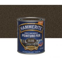 Peinture fer extérieur Direct sur rouille HAMMERITE Teinte châtaigne forgé 0.75 l - DECO FER FORGE