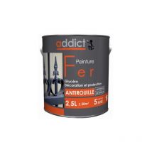 Pintura de glicerina de hierro de 2,5 litros, de color blanco puro, antioxidante, para interiores y exteriores.