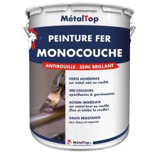 Metaltop - Peinture Fer Monocouche - Pot 1 l - 1001 - Beige