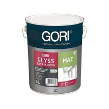 Peinture GORI GLYSS isole et masque les taches sur murs et plafonds Mat sans tension Choisissez votre teinte: Peinture Blanche - Conditionnement: 3