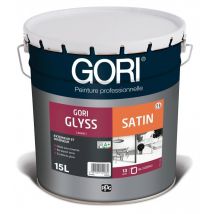 Gori - Peinture glyss menuiserie intérieure et extérieure Satin Choisissez votre teinte: Peinture Blanche - Conditionnement: 15 Litres