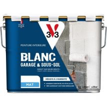 Peinture intérieure Garage et sous-sol V33 Blanc Mat 5L