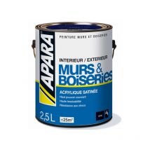Peinture intérieure couleur, acrylique satinée ffffff 2.5 litres