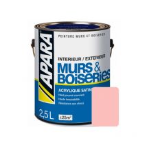 Peinture intérieure couleur, acrylique satinée fcbfbc 2.5 litres