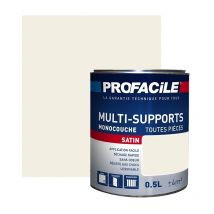 Peinture intérieure multi-supports, satin, murs, plafonds, boiseries, radiateurs, sans odeur, plusieurs teintes Profacile F2EEE1 0.5 litre