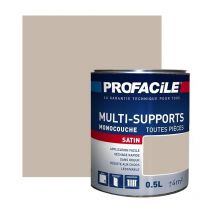 Peinture intérieure multi-supports, satin, murs, plafonds, boiseries, radiateurs, sans odeur, plusieurs teintes PROFACILE C6B8AB 0.5 litre
