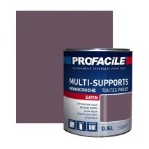 Peinture intérieure multi-supports, satin, murs, plafonds, boiseries, radiateurs, sans odeur, plusieurs teintes Profacile 68525F 0.5 litre