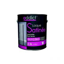 Peinture Laque glycéro satin 2.5l blanc Addict