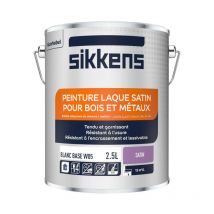 Peinture laque bois et métaux 2.5L Blanc satin