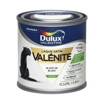 Testeur Laque Satin Dulux Valentine Valénite Blanc de Blanc 0,125 l