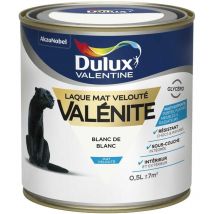Peinture Laque Valénite Mat Blanc De Blanc 0,5 l Dulux Valentine