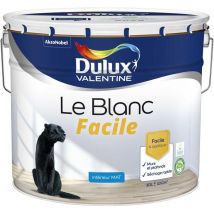 Peinture Le Blanc Facile Dulux Valentine Mat Blanc 10 L