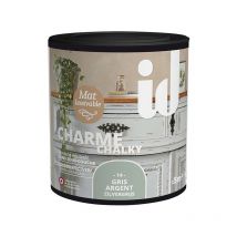 Peinture meubles et boiseries charme 500ML gris argent Id Paris