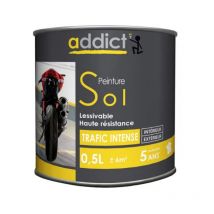 Addict - Pintura monocomponente de alta resistencia para suelos, blanca, 0,5 litros