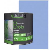 Addict - Pintura especial para madera, azul lavanda satinado, 0,5 litros