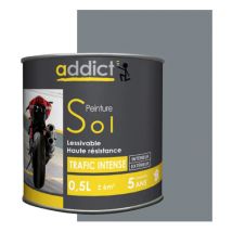 Addict - Vernice per pavimenti monocomponente ad alta resistenza, grigio topo, 0,5 litri