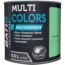 Peinture batir multi-supports satin soyeux 0,5 l 0 5l vert toniq