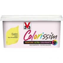 V33 - Peinture Multi-Supports Colorissim Satin - Vert printemps n°57 2,5 l