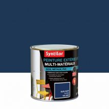 Peinture multimatériau extérieur bleu nuit satiné 0.5 l - Syntilor