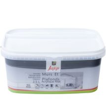 Peinture mur et plafond acrylique mat gris acier 2,5L Jafep