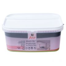 Peinture mur et plafond acrylique mate rouge vif 2,5L Jafep