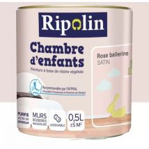 Peinture satinée Ripolin Chambre d'enfants Rose Ballerine 0,5 l