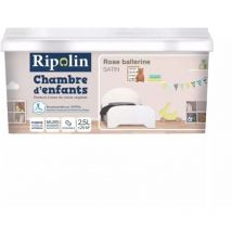 Peinture satinée RIPOLIN Chambre d'enfants Rose Ballerine 2,5 L