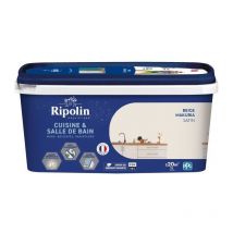 Peinture murs, boiseries, plafonds, radiateurs Ripolin Cuisine et bain - 2 l - Beige Makuria