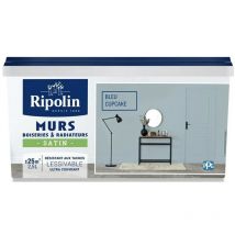 Peinture Murs, Boiseries, Radiateurs RIPOLIN Bleu cupcake Satin 2,5 L