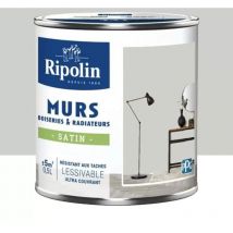Peinture Murs, Boiseries, Radiateurs Ripolin Satin Gris Cétus 0,5 l