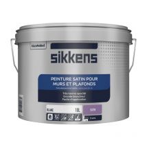 Sikkens Artisans - Peinture murs et plafonds 10L Blanc satin