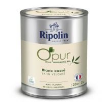Peinture o'pur murs, boiseries & radiateurs Ripolin 472823 - Blanc cassé - Satin veloute - 2 l