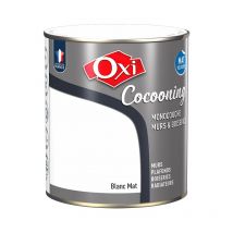 Peinture OXI murs et boiseries cocooning mat velours blanc 2,5L OXI