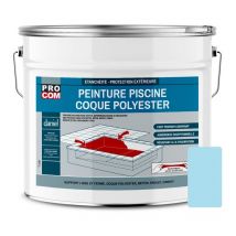 Procom - Peinture piscine coque polyester, béton, peinture piscine polyuréthane étanche et souple, haut de gamme abdeee 12.5 Kg