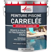 Arcane Industries - Peinture Piscine Carrelage - 5 kg (jusqu'à 15m² pour 2 couches) Gris Clair - ral 7035