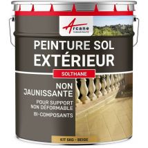 Peinture sol extérieur intérieur pour béton haute résistance non jaunissante solthane - 5 kg Beige - ral 1001 Arcane Industries