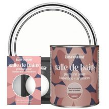 Peinture pour Boiseries & Armoires de Salle de Bains, Finition Satinée - Craie Blanche