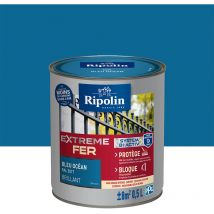Peinture pour Fer Extérieur - Brillant - 0,5L - Bleu Océan RAL 5017 - Ripolin