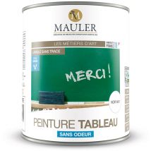 Peinture pour tableau d'école noir mat à la craie : Mauler Peinture Tableau 1L - Noir 1L