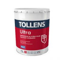 Peinture Tollens professionnelle Ultra Mat & Impression Choisissez votre teinte: Peinture Blanche - Conditionnement: 3 Litres