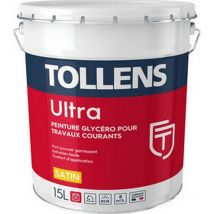 Peinture Tollens professionnelle Ultra Satin Choisissez votre teinte: Peinture Blanche - Conditionnement: 15 Litres