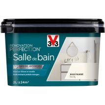 V33 - Peinture salle de bain Rénovation perfection Rose poudré satin 2L - Rose poudré