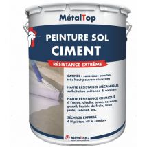 Metaltop - Peinture Sol Ciment - Pot 15 l - 4004 - Violet bordeaux
