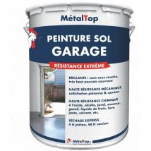 Metaltop - Peinture Sol Garage - Pot 5 l - 9017 - Noir signalisation