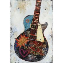 Peinture sur toile multicolore guitare - rock